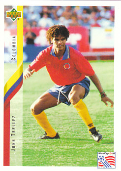 John Trellez Colombia Upper Deck World Cup 1994 Eng/Ita #44